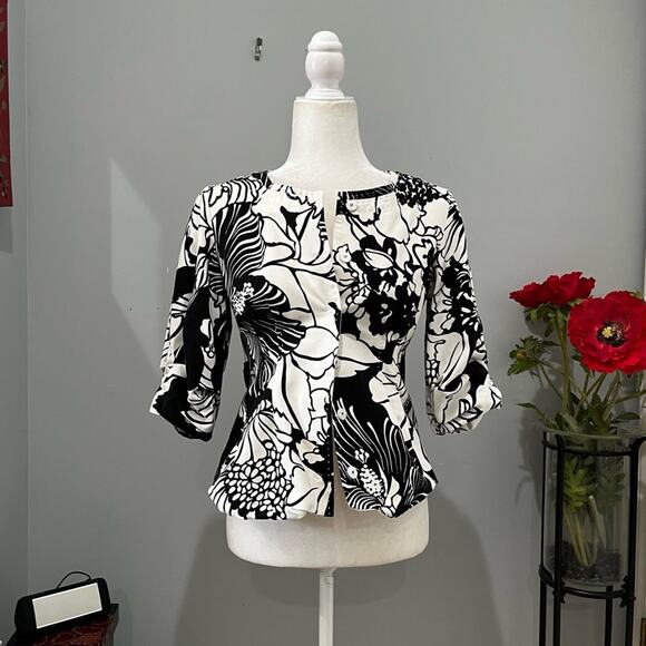 NEW Elie Tahari Tailored Hourglass Floral Statement Career Suit Jacket 4 NWOT - Picture 3 of 16